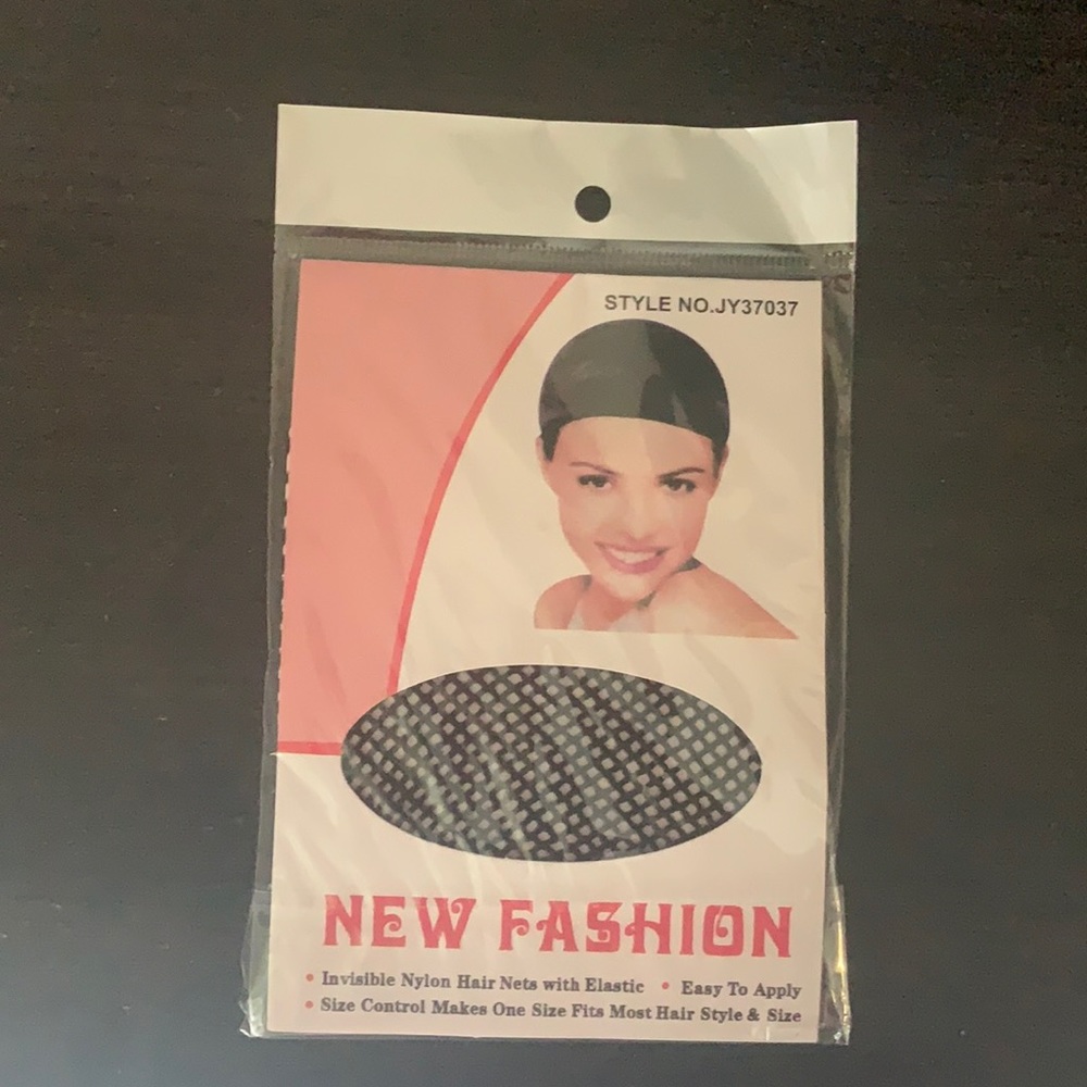 Invisible Nylon hair net with elastic includes 2